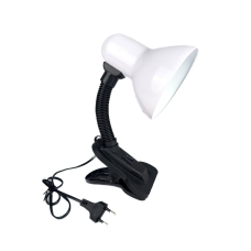 Настільна лампа LED X1-194 на прищіпці Е27 від мережі білий