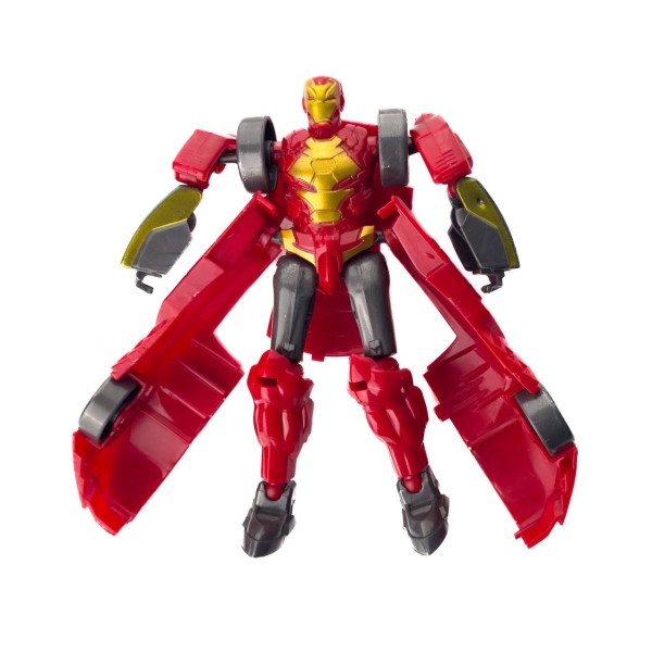 Робот-трансормер Ironman 14 см червоний з чорним