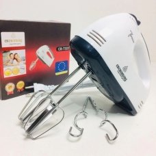 / Міксер ручний занурювальний Crownberg CB-7322, 300 Вт, 7 швидкостей, білий