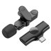 Мікрофон динамічний петличний BOROFONE BFK12 Trophy Type-C для смартфона Bluetooth чорний