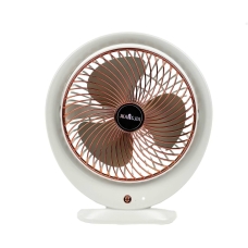 Вентилятор настільний JKJ-101 діаметр 13 см білий з золотистим