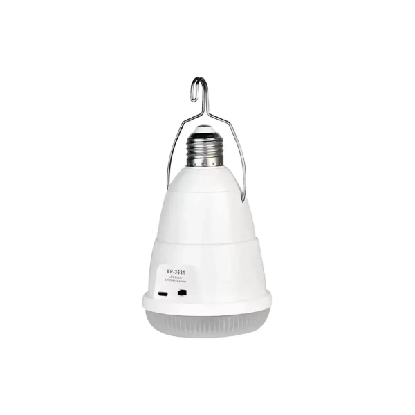 Ліхтар-лампа кемпінговий акумуляторний Bailong AP-3631 28 Вт на гачку з сонячною панеллю білий