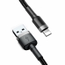 Кабель USB/Apple Lightning 3 м Baseus Cafule Cable 2 A чорний зі сріблястим