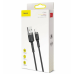 Кабель USB/Apple Lightning 3 м Baseus Cafule Cable 2 A чорний зі сріблястим