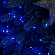 Світлодіодна гірлянда-нитка прозорий дріт 100 LED Magic Lights USB на батарейках 10 м синій
