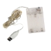 Світлодіодна гірлянда-нитка прозорий дріт 100 LED Magic Lights USB на батарейках 10 м синій