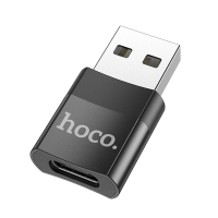 Перехідник USB M/Type-C F HOCO UA17 чорний