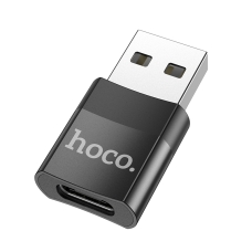 Адаптер HOCO UA17 USB Male to Type-C female USB2.0 adapter Black new