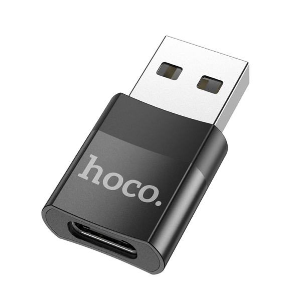 Адаптер HOCO UA17 USB Male to Type-C female USB2.0 adapter Black new