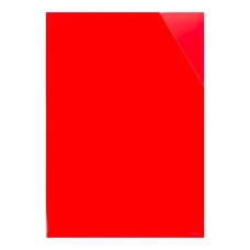 Папка-куточок А4 Economix E31157 з фіксацією пластик червоний