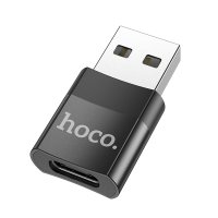 Перехідник USB M/Type-C F HOCO UA17 чорний