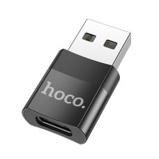 Адаптер HOCO UA17 USB Male to Type-C female USB2.0 adapter Black new