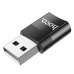 Перехідник USB M/Type-C F HOCO UA17 чорний Перехідник USB M/Type-C F HOCO UA17 чорний