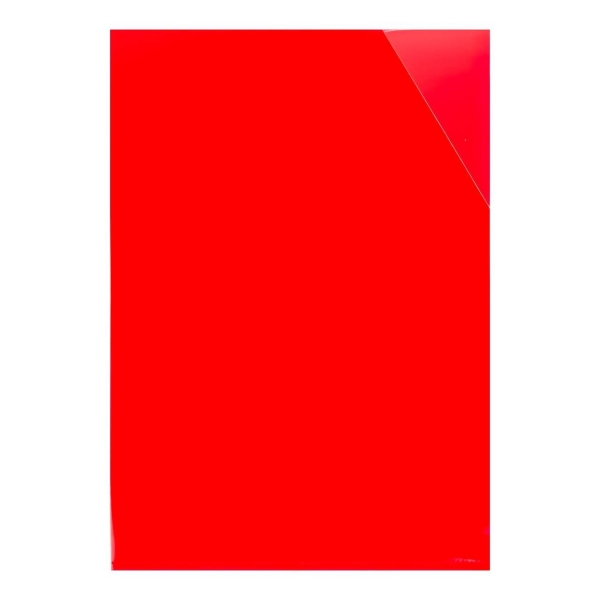 Папка-куточок А4 Economix E31157 з фіксацією пластик червоний