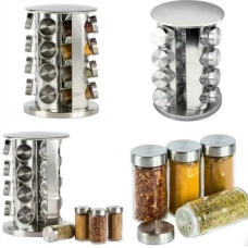 / Набір для спецій Spice carousel, 16 ємностей (баночок) та Підставка для спецій new