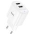 Зарядний пристрій з кабелем 2xUSB/microUSB 1 м HOCO C141A Smart 10.5 W 5 V 2.1 А білий