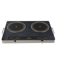 Настільна електроплита інфрачервона 2 конфорки Crownberg CB-1331 4000 Вт сріблястий