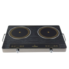 Настільна електроплита інфрачервона 2 конфорки Crownberg CB-1331 4000 Вт сріблястий