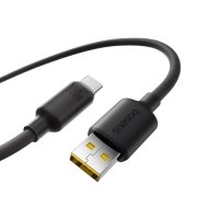 Кабель USB/Type-C 1 м Baseus Foamed 100 Вт чорний