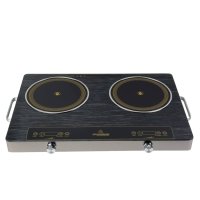 Настільна електроплита інфрачервона 2 конфорки Crownberg CB-1331 4000 Вт сріблястий