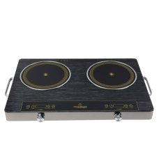 Настільна електроплита інфрачервона 2 конфорки Crownberg CB-1331 4000 Вт сріблястий Настільна електроплита інфрачервона 2 конфорки Crownberg CB-1331 4000 Вт сріблястий