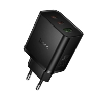 Зарядний блок живлення 2xType-C+USB HOCO N75 Grande 65 W чорний