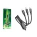 Кабель 3в1 USB/Apple Lightning+Type-C+microUSB 1 м BOROFONE BX72 чорний