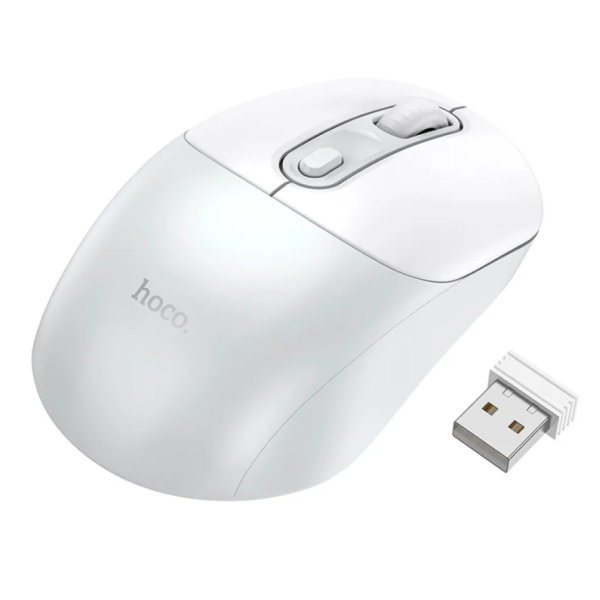 Комп'ютерна миша бездротова Hoco GM28 сірий з білим