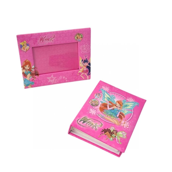 Фотоальбом дитячий з рамкою Winx 08A-PF на 60 фото 12 х 8 см рожевий
