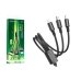 Кабель 3в1 USB/Apple Lightning+Type-C+microUSB 1 м BOROFONE BX72 чорний