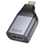 Перехідник Type-C M/HDMI F Hoco UA33 чорний зі сріблястим