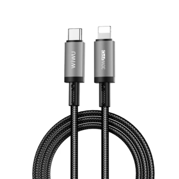Кабель Type-C/Apple Lightning 1 м WIWU Wi-C056 Titanlink 30 Вт чорний