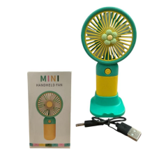Вентилятор MINI, живлення акуумулятор, зарядка USB, K 02 зелений new