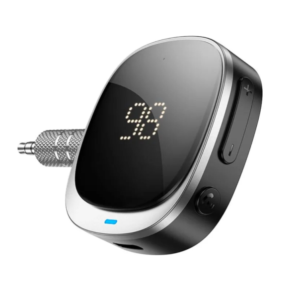 Bluetooth-ресивер HOCO E80 Travel AUX з дисплеєм 250 мАг чорний