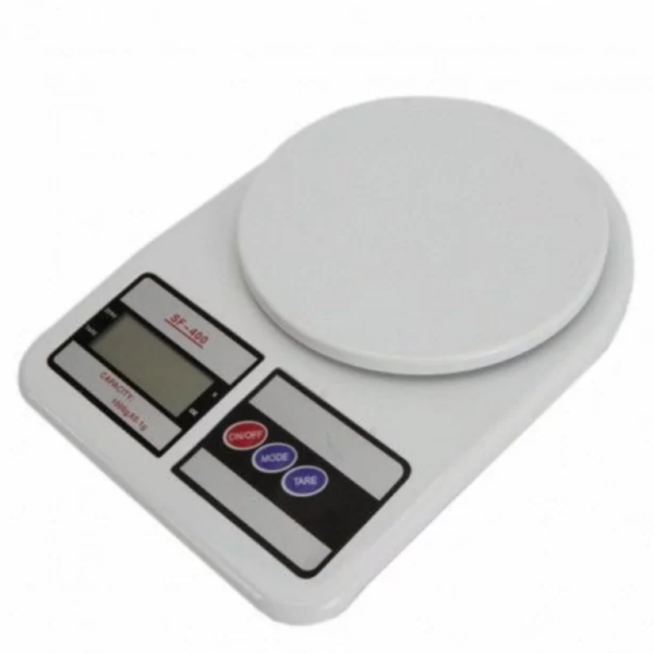 / Кухонні електронні ваги Rainberg RB-400 до 10 кг, білі