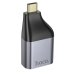 Перехідник Type-C M/HDMI F Hoco UA33 чорний зі сріблястим
