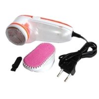 Машинка для видалення катишків Gemei GM-230 з насадкою для чищення від мережі білий з помаранчевим