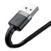 Кабель USB/Apple Lightning 0.5 м Baseus Cafule Cable 2.4 А чорний зі сріблястим