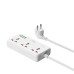Мережевий фільтр-подовжувач 3 розетки WiWU Wi-S005 Cube Multiple Function GaN 3хUSB/Type C 16 А білий