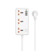 Мережевий фільтр-подовжувач 3 розетки WiWU Wi-S005 Cube Multiple Function GaN 3хUSB/Type C 16 А білий