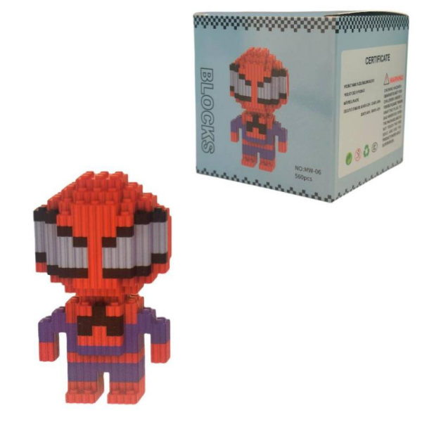Конструктор піксельний 06-MW Spider Man 560 деталей