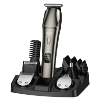 Машинка для стрижки HOCO HP26 600 mAh. IPX6. Multi-function electric clipper grooming set Metal Gray new