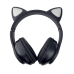 Навушники дитячі бездротові накладні CAT STN-28 LED MP3 Bluetooth з вушками чорний