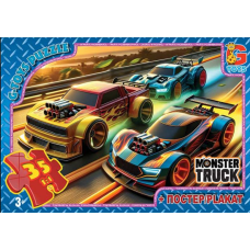 Пазли ТМ "G-Toys" із серії "Монстер траки", 35 ел., GP-MT181 new