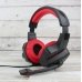/ Дротові геймерські ігрові навушники з підсвічуванням та мікрофоном JC-168 чорно-червоні