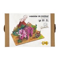 Пазл-конструктор тривимірний 34 елементи 3D 68046 Трицератопс