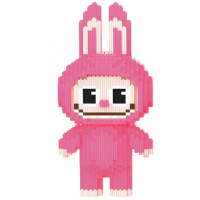 Конструктор піксельний 9186 Labubu 3132 деталі малиновий