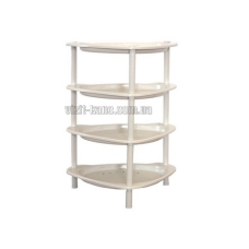 Полиця для ванної кутова 36 х 48 пластик бежевий