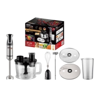 Блендер занурювальний з чашею 7в1 Zepline ZP-797 1500 Вт 1.5 л чорний з сріблястим