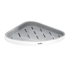 Полиця для душової кабіни кутова 25 х 25 х 32 пластик сірий